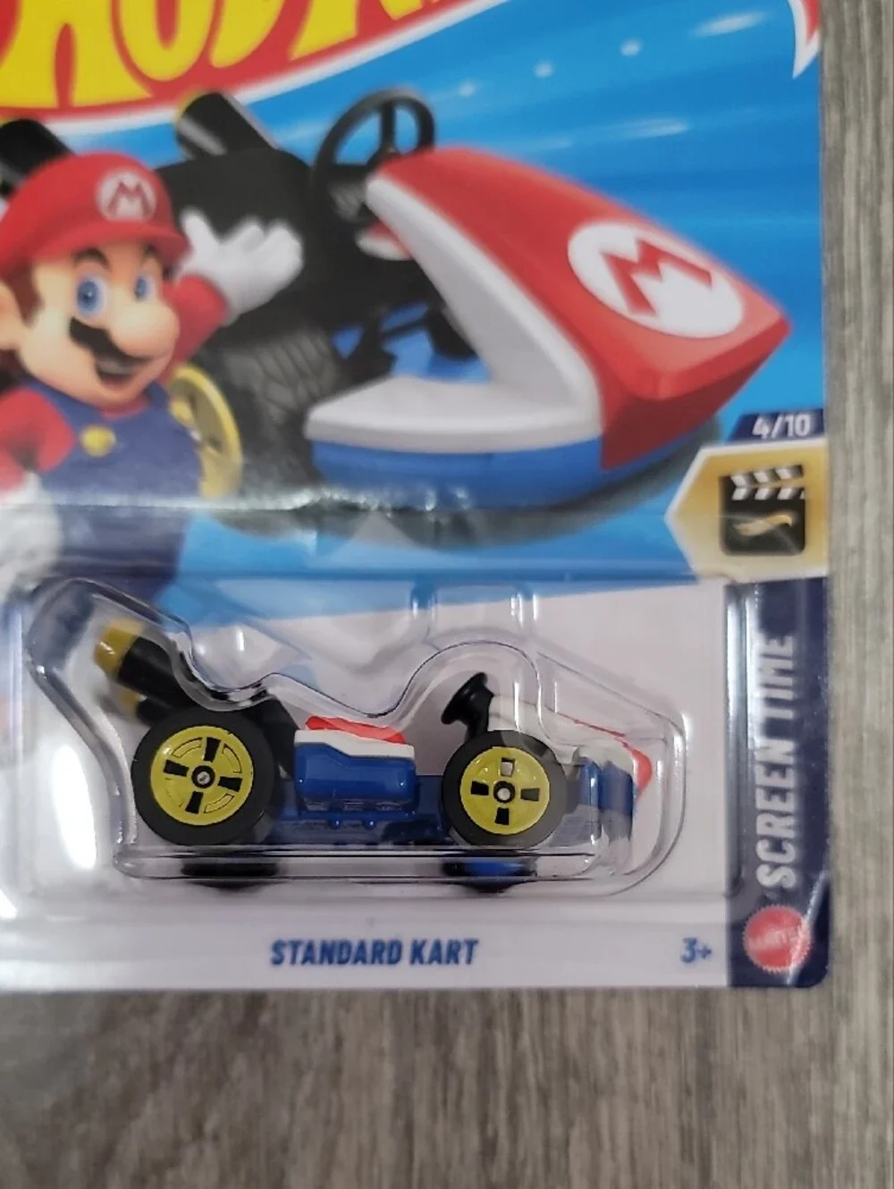 Mattel Hot Wheels Mario Kart Red and Blue Standard Kart Diecast Car Toy